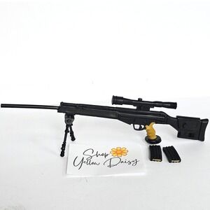G.I. JOE Ultimate Soldier HK‎ PSG1 Sniper Rifle w/ 2 Clips & Tripod w/Scope 1346